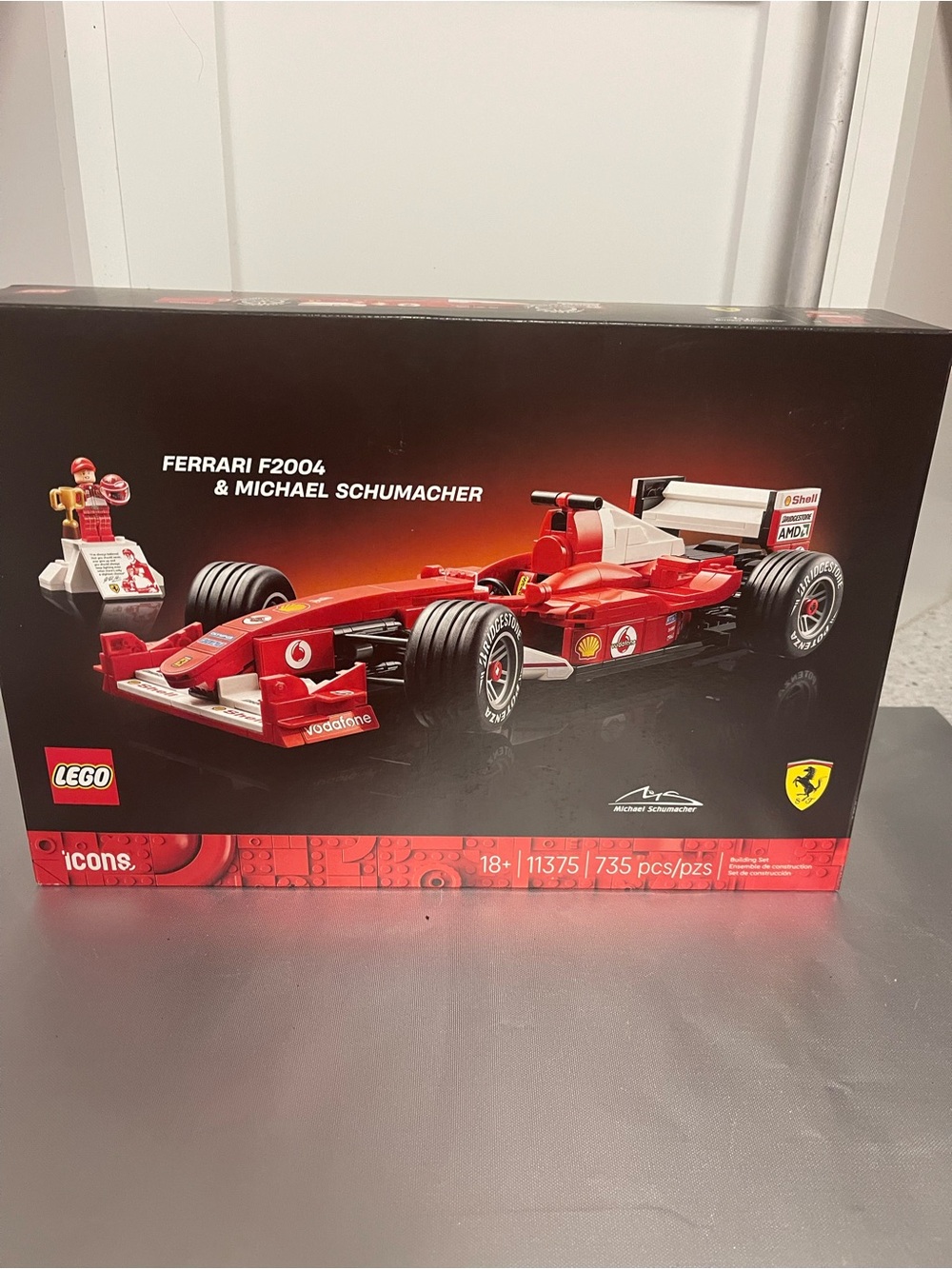 Lego Icons Ferrari F2004 & Michael Schumacher 11375 735Pcs 18+ NIP -Sealed